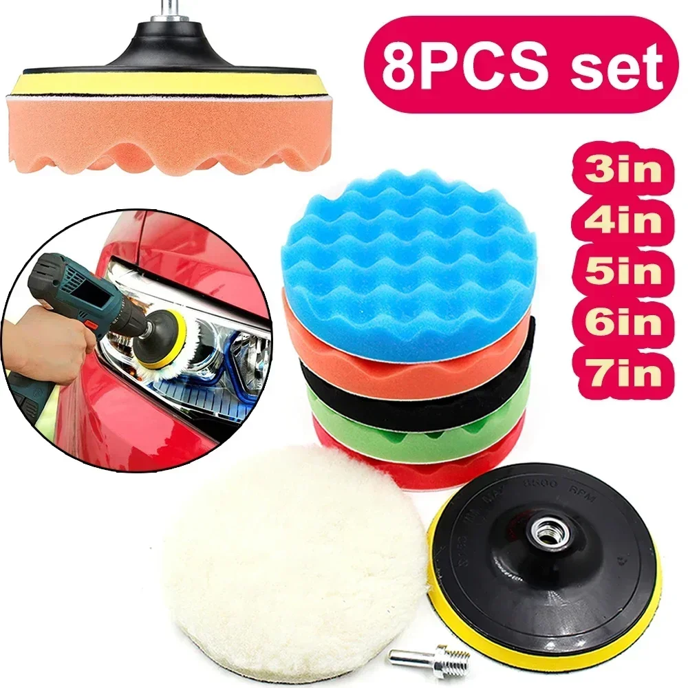 Polish Pad Set Buffer - Kit di 8 Tamponi per Lucidatura