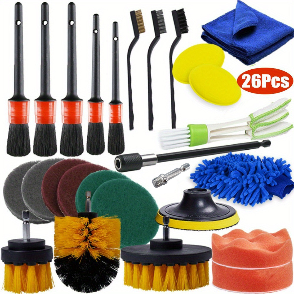 Interior Detailing Kit - 26/17/13/5Pcs Set di spazzole per dettagli